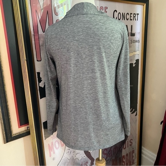 Eddie Bauer: Women's Heathered Gray Open Lightweight Layering Cardigan Sz M - Picture 4 of 8